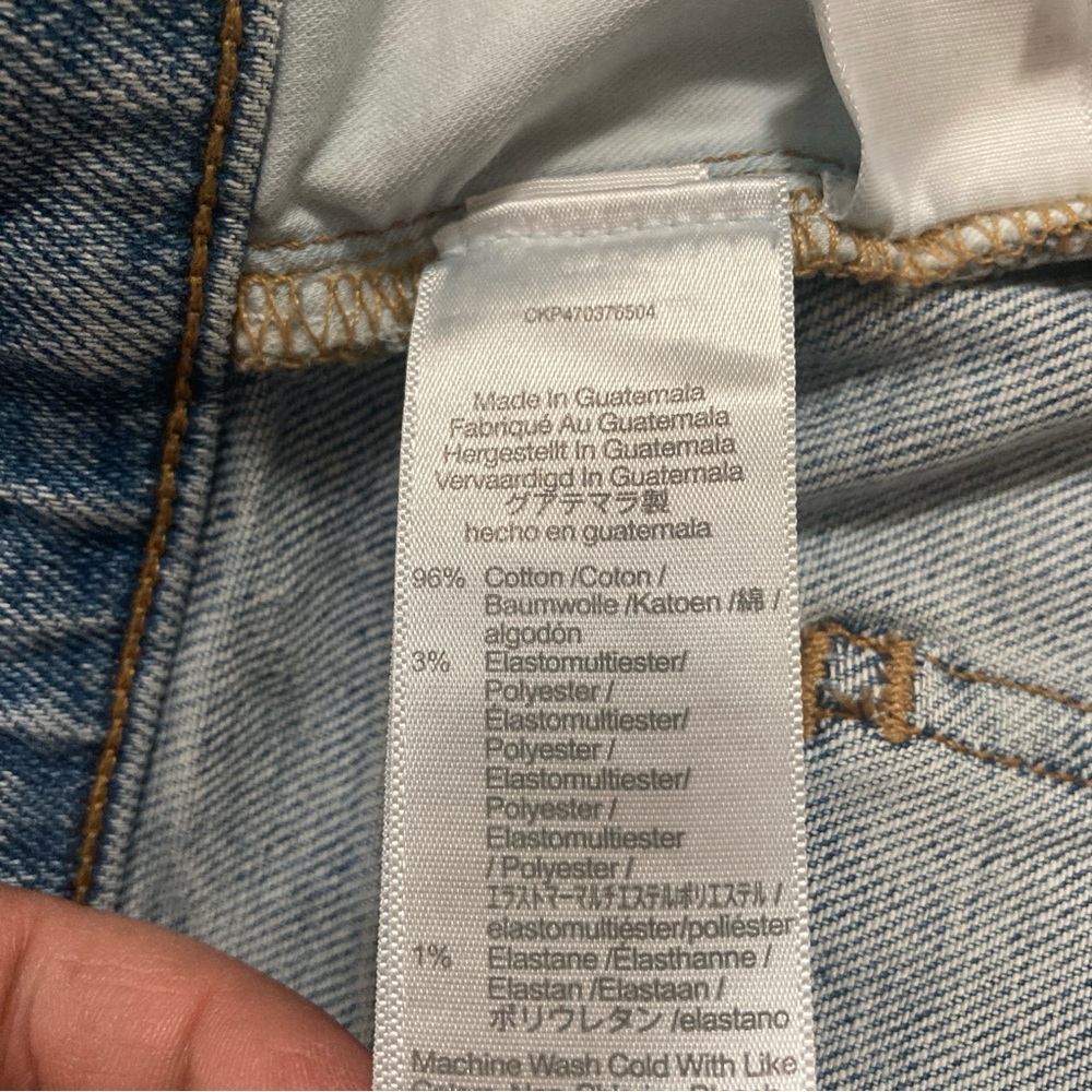 Madewell Distressed Perfect Vintage Jeans 29 Cardine Light Wash Ripped Knee - Picture 9 of 16